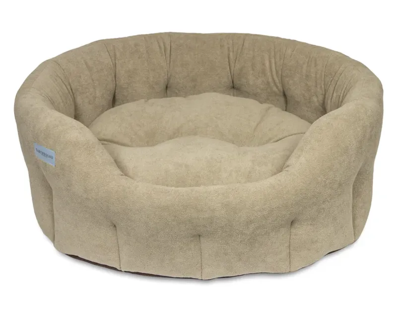 Earthbound Round Devon Bed Seashell Taupe