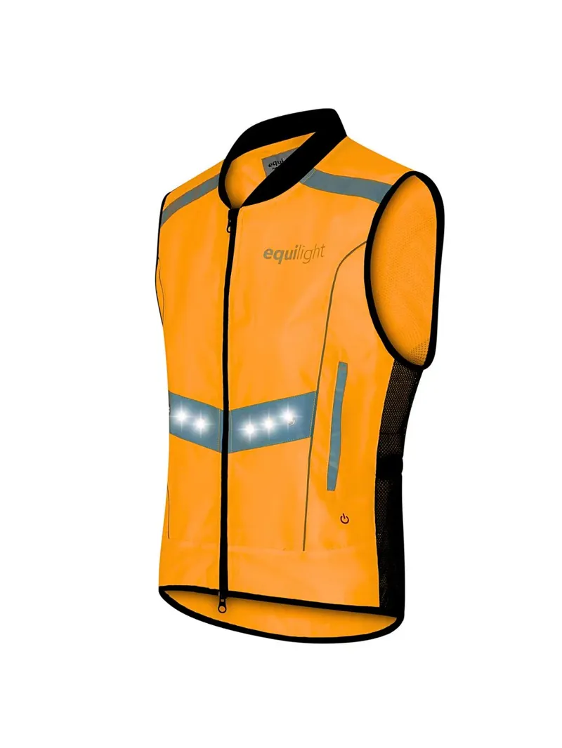 Equi Light Hi-Viz LED Gilet Orange/Silver