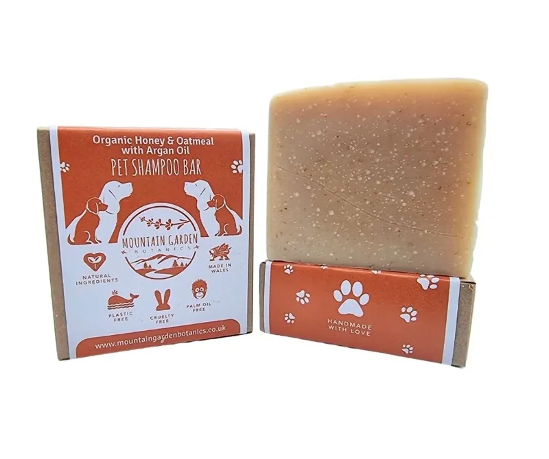 Mountain Garden Botanics Honey and Oatmeal with Lavender Scented Argan Oil Pet Shampoo Bar-1