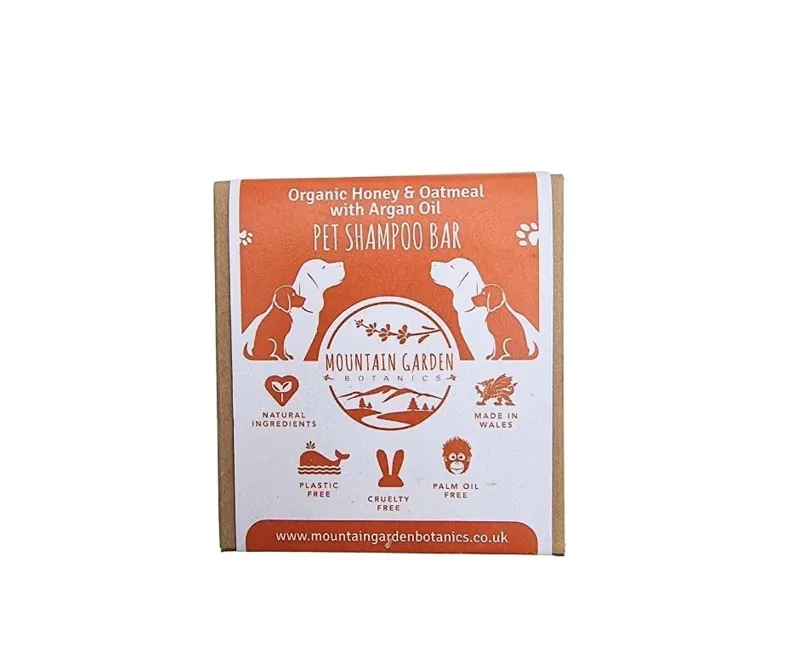 Mountain Garden Botanics Honey and Oatmeal with Lavender Scented Argan Oil Pet Shampoo Bar
