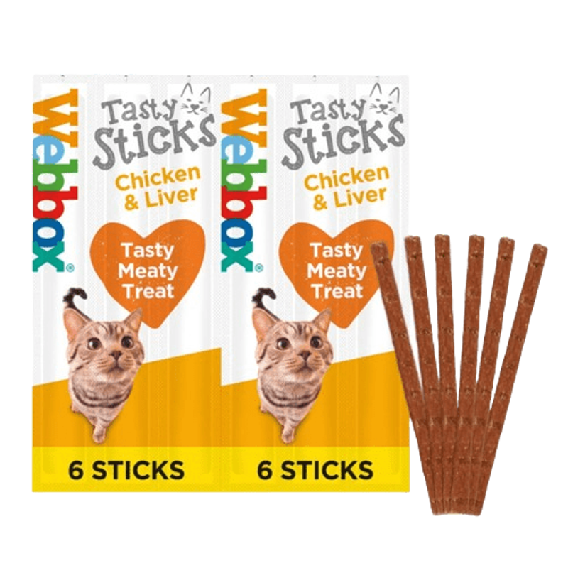 Webbox Tasty Sticks Chicken and Liver 6pk