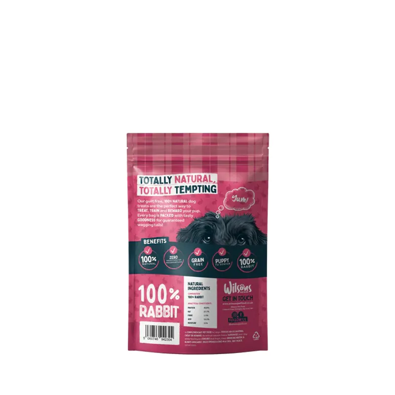 Wilsons Natural Dog Treats Rabbit Bites-1