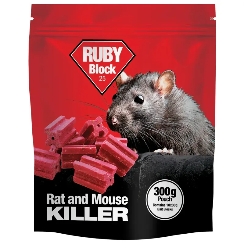 Ruby Block Rat and Mouse Killer 300g