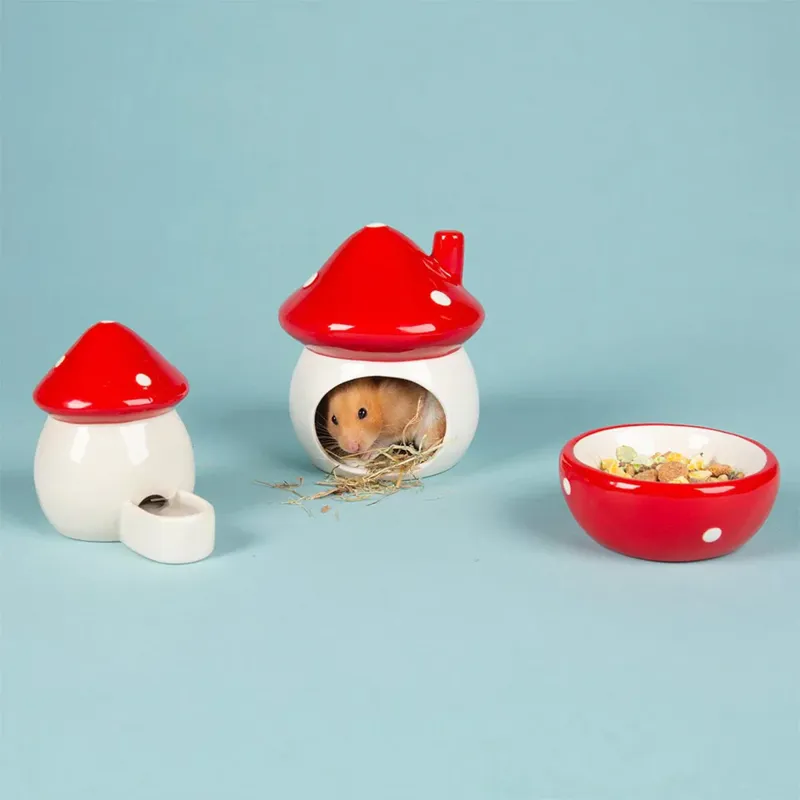 Scruffs Small Animal Ceramic Set Toadstool