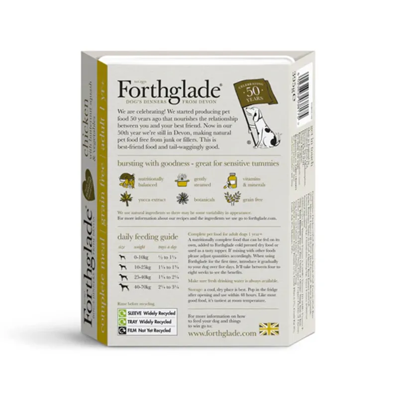 Forthglade Complete Chicken with Butternut Squash and Vegetables 395g-1