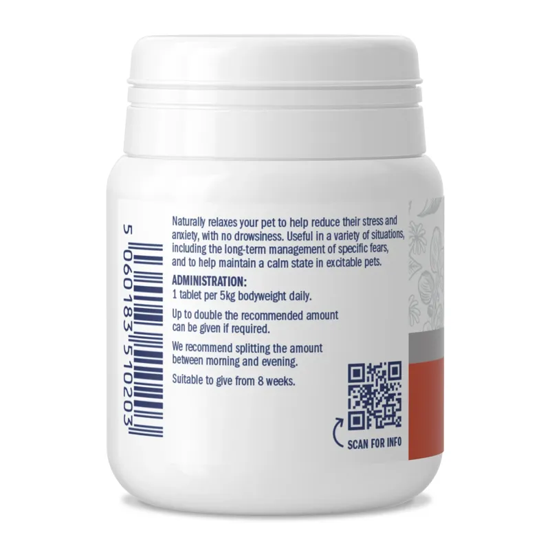 Dorwest Scullcap and Valerian 100 Tablets for Dogs and Cats-2