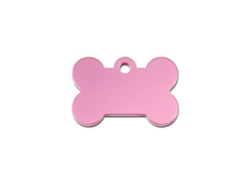 Large Standard Pale Pink Bone ID Tag