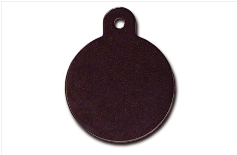 Large Standard Black Circle ID Tag