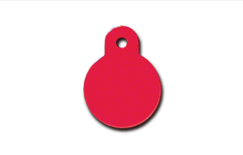 Small Standard Red Circle ID Tag