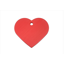 Large Standard Red Heart ID Tag