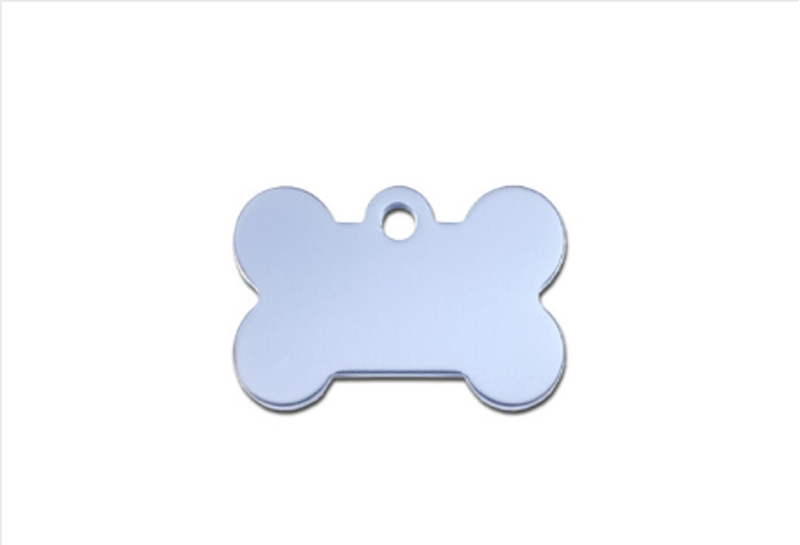 Small Standard Light Blue Bone ID Tag