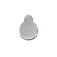Small Premium Brushed Chrome Circle ID Tag