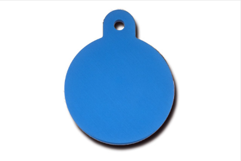 Large Standard Blue Circle ID Tag