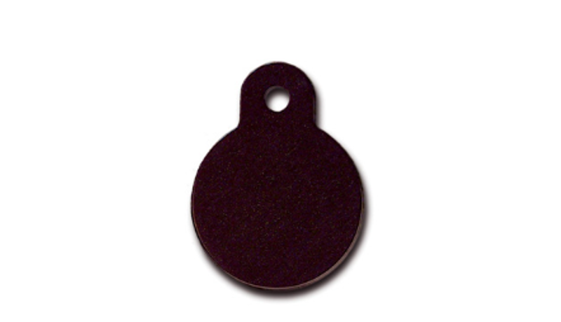Small Standard Black Circle ID Tag