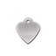 Small Premium Smoked Chrome Heart ID Tag
