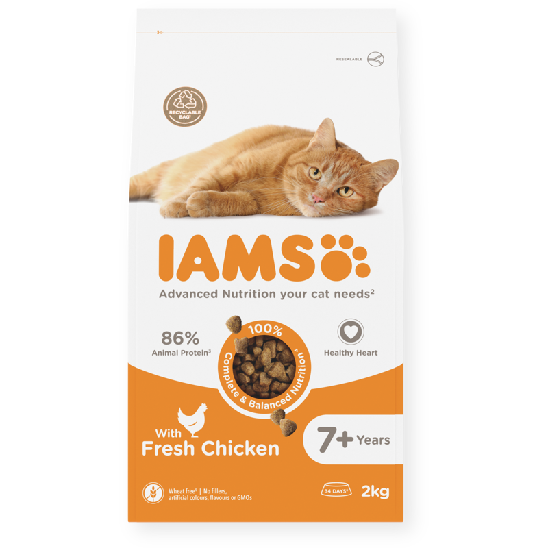 Iams Vitality Senior Cat Chicken 2kg-1