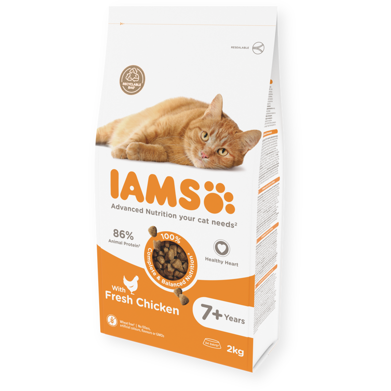 Iams Vitality Senior Cat Chicken 2kg
