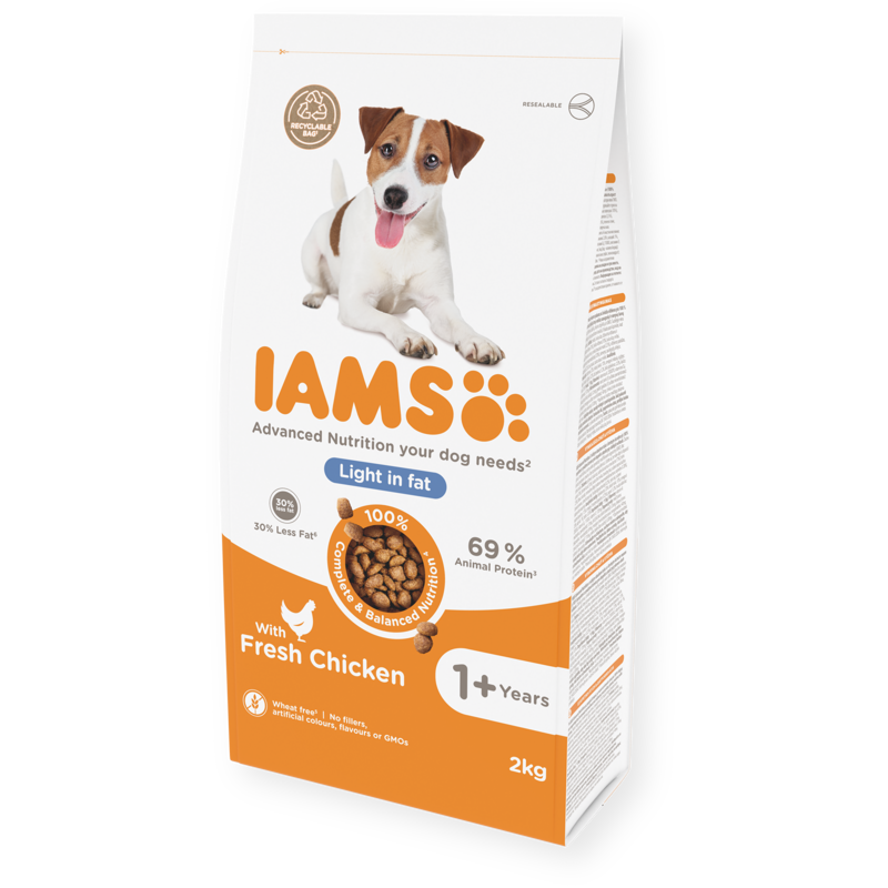 Iams Adult Dog Light in Fat Chicken