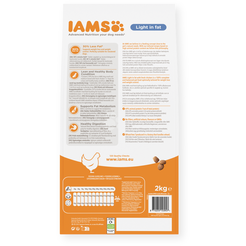Iams Adult Dog Light in Fat Chicken-1