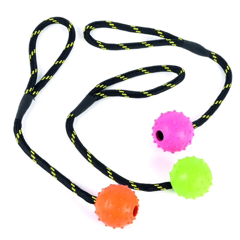 Happy Pet Tough Toys Studded Rope Ball 2.5in