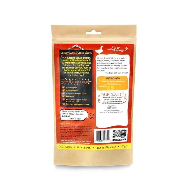 Green and Wilds Goosey Lucy's Goose Chews 100g-2