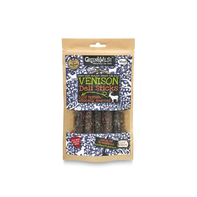 Green and Wilds Venison Sticks 75g-1