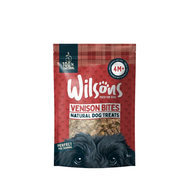 Wilsons Natural Dog Treats Venison Bites