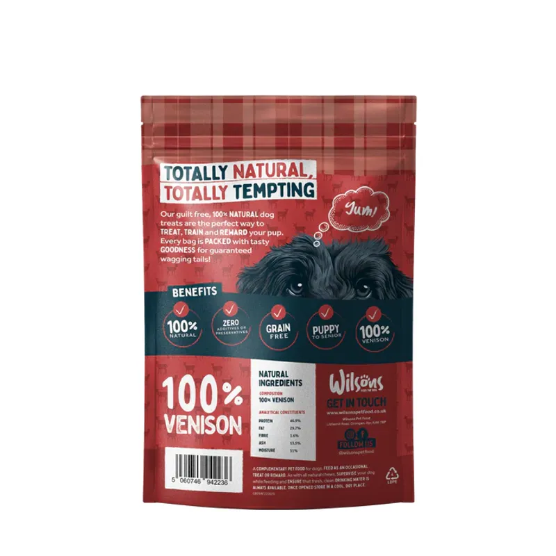Wilsons Natural Dog Treats Venison Bites-1