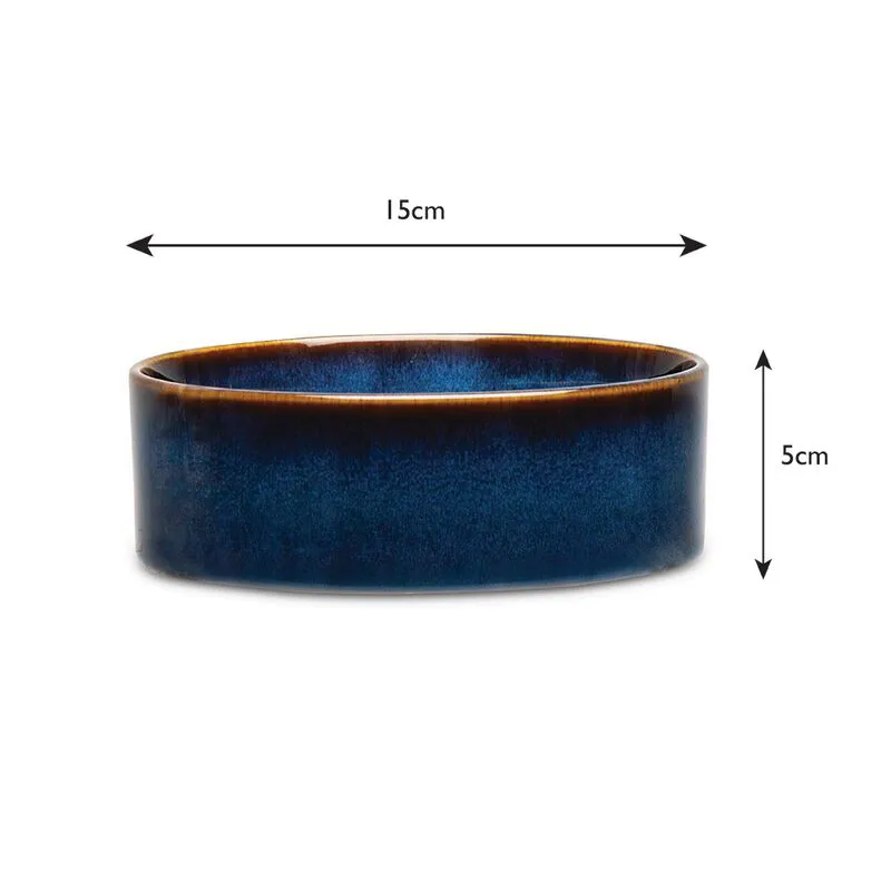 Scruffs Reactive Glaze Pet Bowl Midnight Blue-2