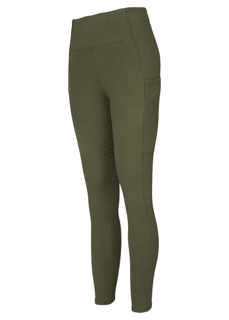Woof Wear Winter Riding Tights Full Seat Olive