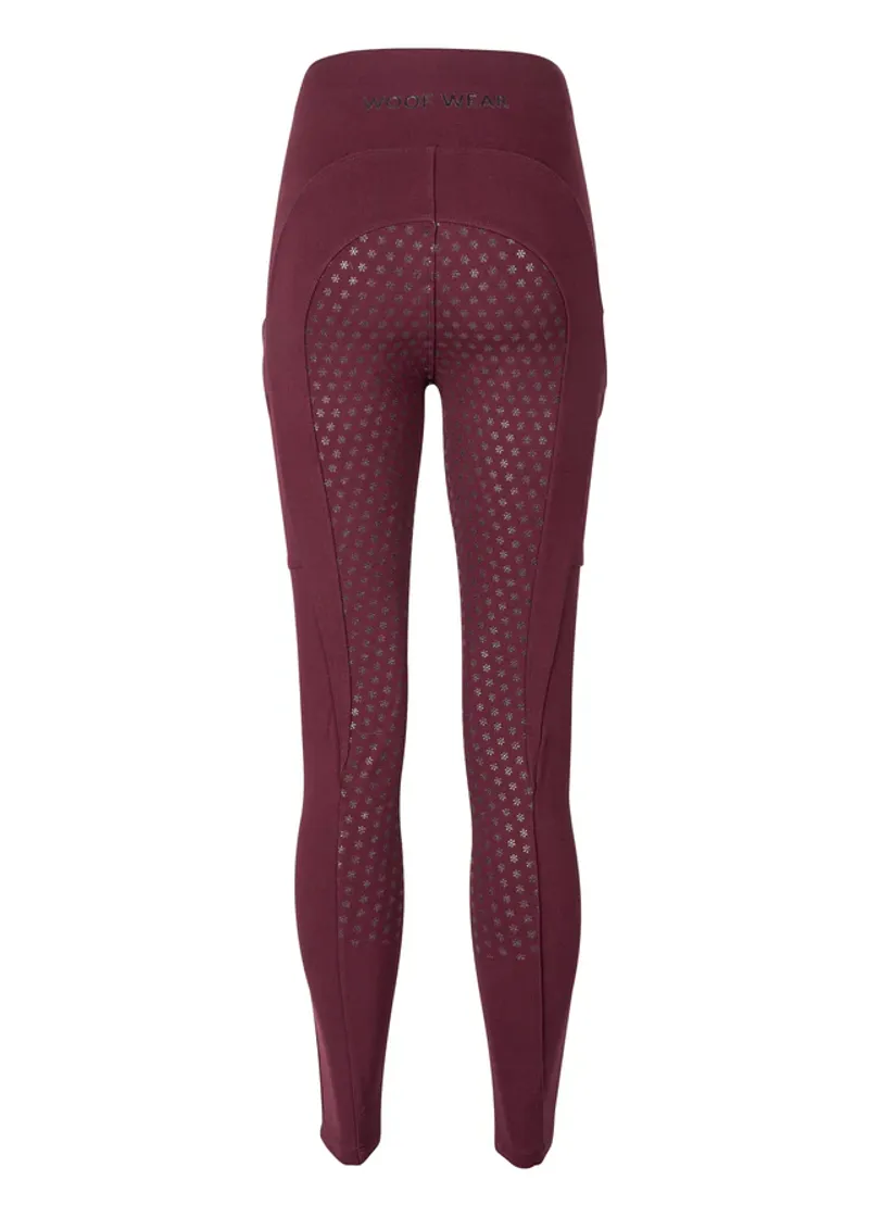 Woof Wear Winter Riding Tights Full Seat Plum-1