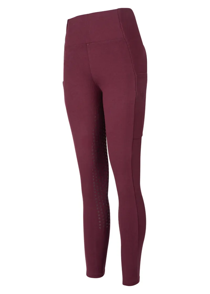Woof Wear Winter Riding Tights Full Seat Plum