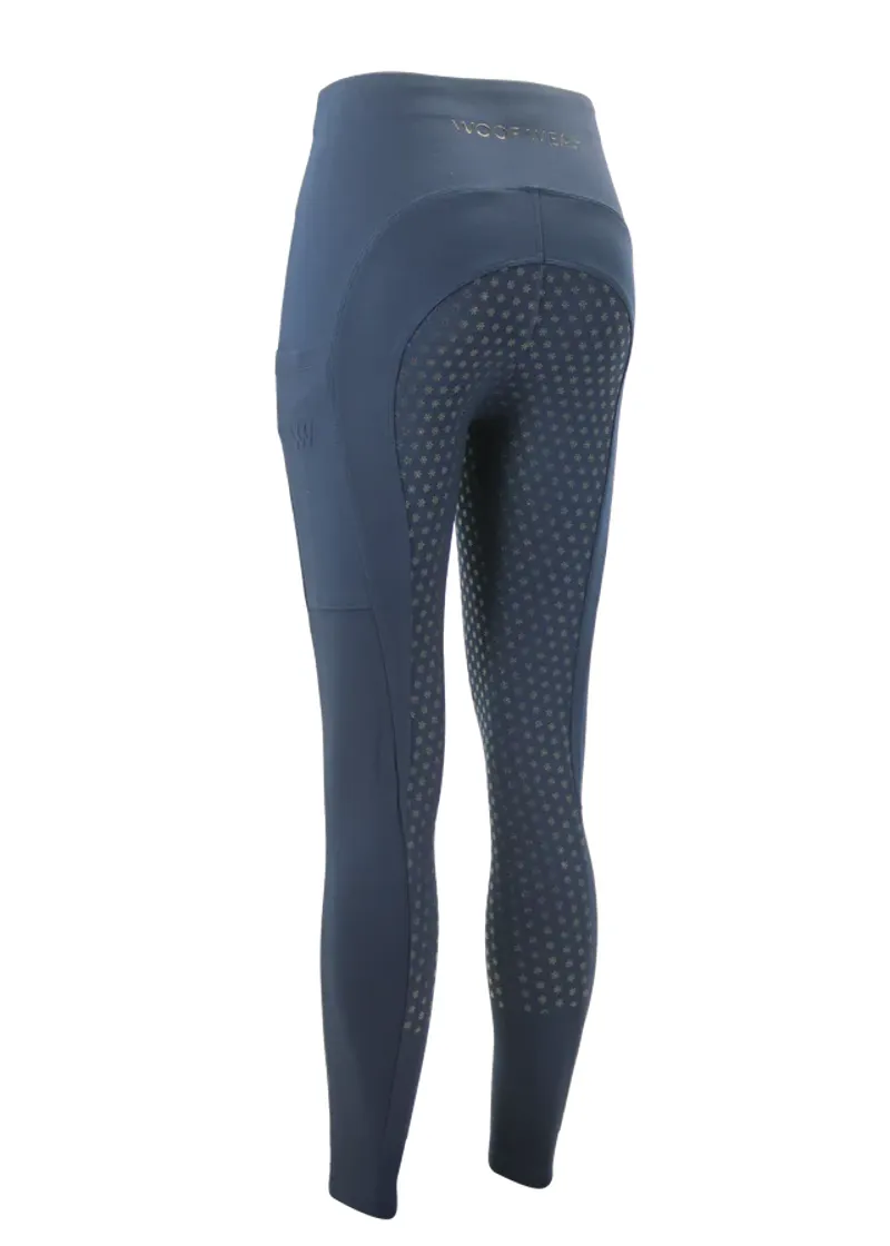 Woof Wear Winter Riding Tights Full Seat Navy-1