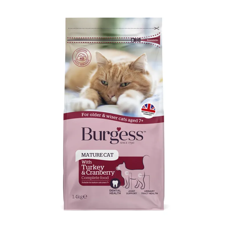 Burgess Mature Cat Turkey and Cranberry