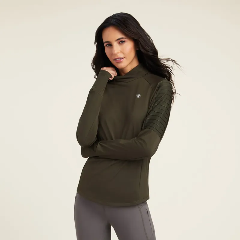 Ariat Womens Facet Long Sleeve Base Layer Forest Mist