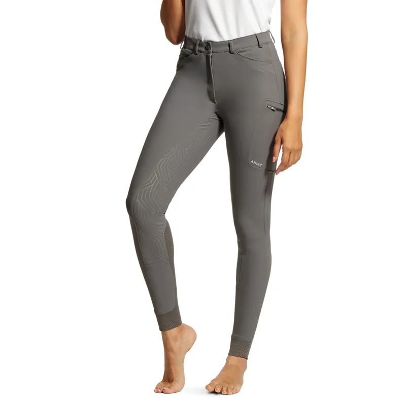 Ariat Triton Full Seat Grip Breech Plum Grey
