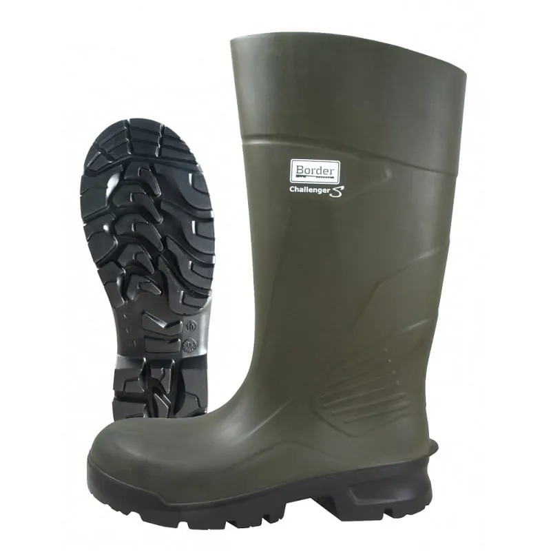 Border Challenger Safety Wellington Boot Green