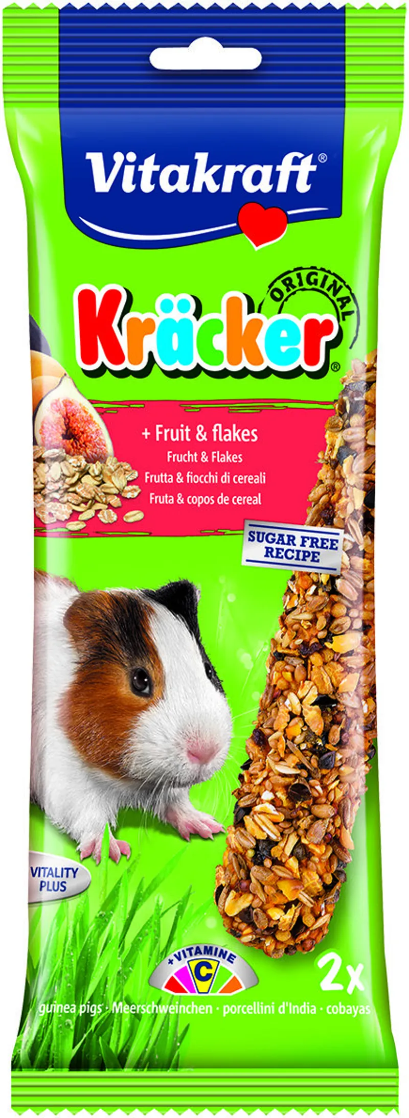 Vitakraft Guinea Pig Fruit and Flakes Kracker 112g