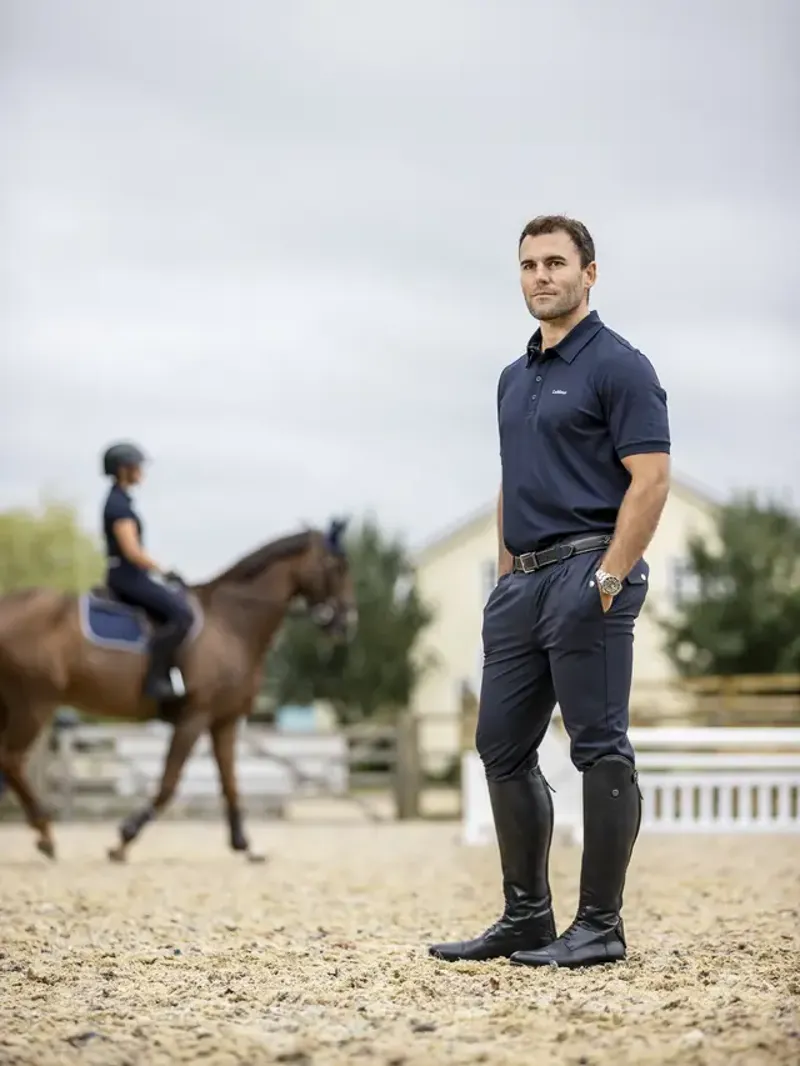 LeMieux Mens Elite Classic Pleated Breech Navy-2