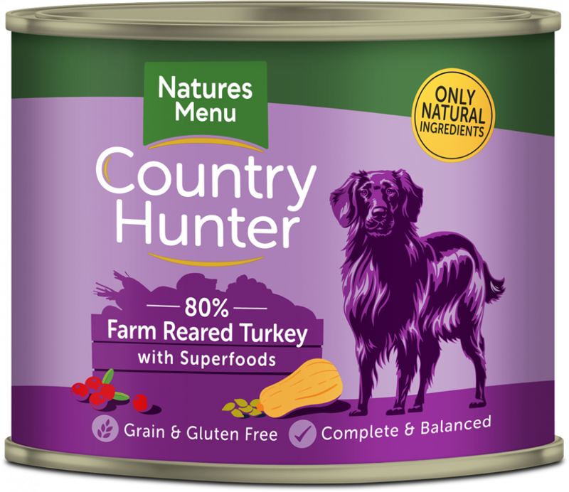 Natures Menu Country Hunter Farm Reared Turkey with Superfoods 600g