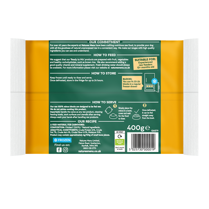 Natures Menu Just Chicken Mince 400g-1