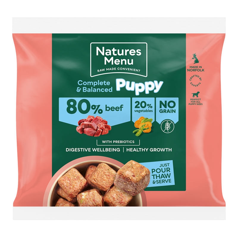 Natures Menu Country Hunter Raw Puppy Nuggets 80/20 Beef with Vegetables