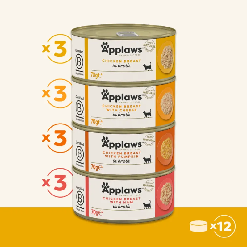 Applaws Cat Can Chicken Selection in Broth 12x70g-1
