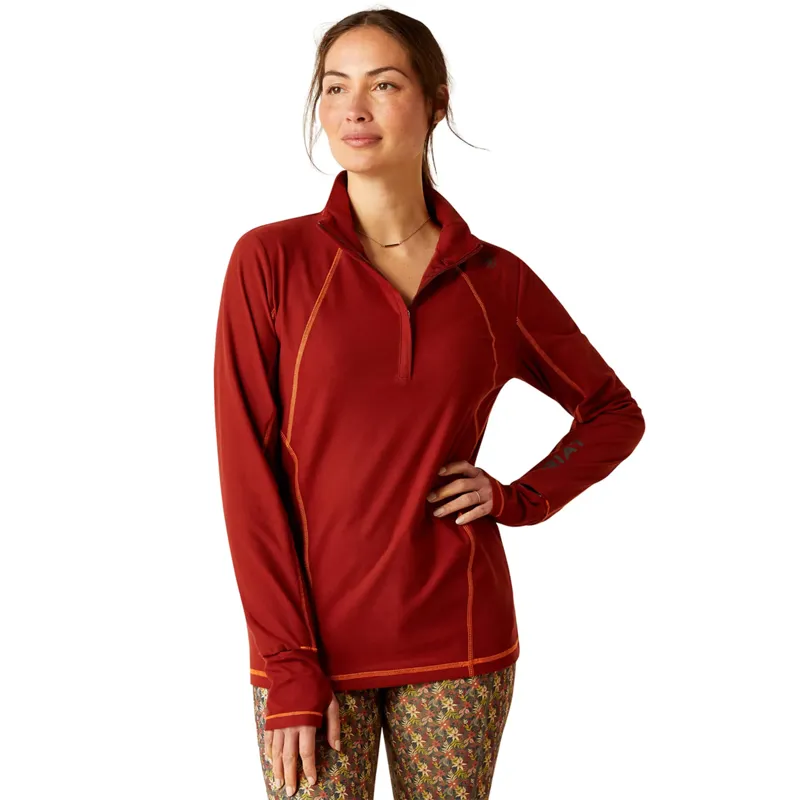 Ariat Womens Ardent Long Sleeve Base Layer Fired Brick