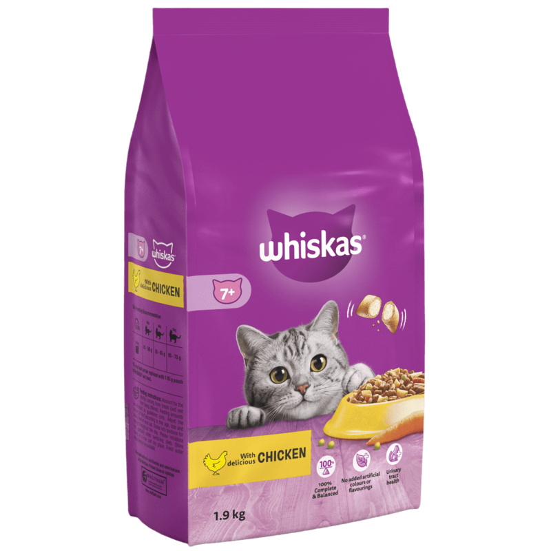 Whiskas 7+ Senior Cat Complete Chicken 1.9kg	
