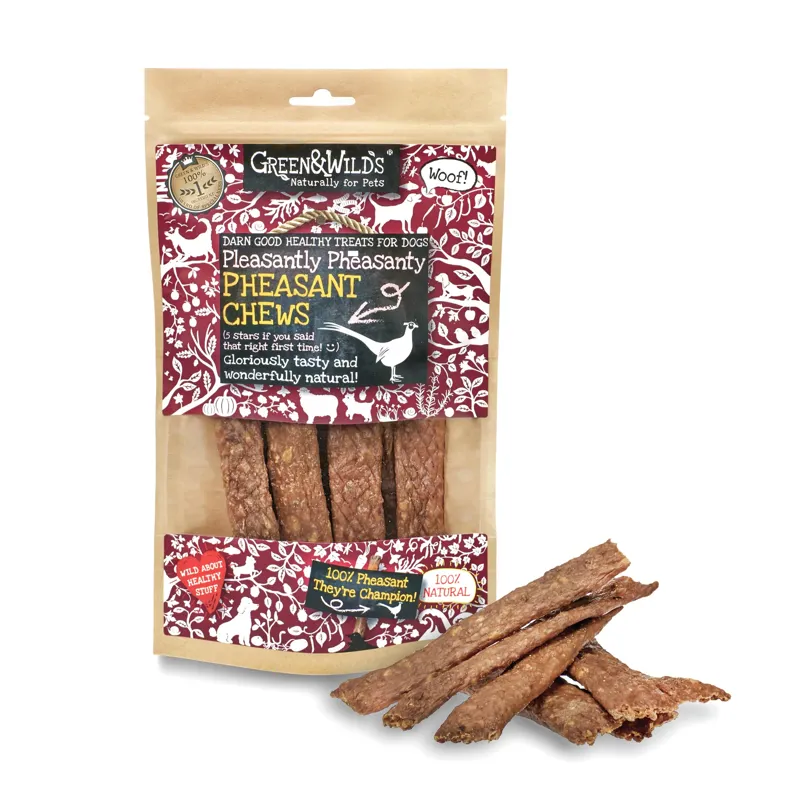 Green and Wilds Pheasant Chews 100g