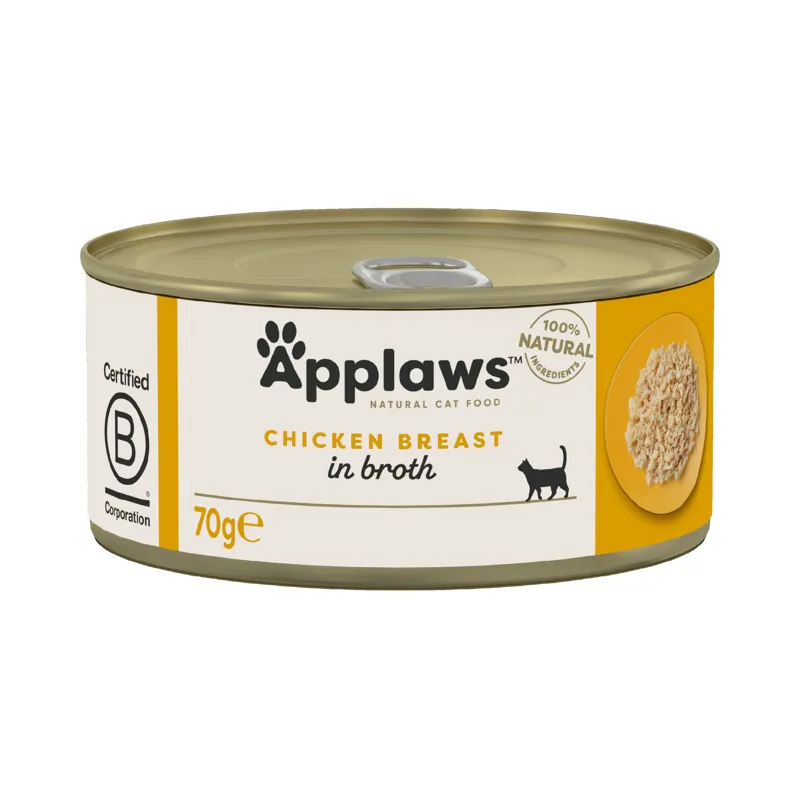 Applaws Cat Can Chicken Breast Flake in Broth 70g