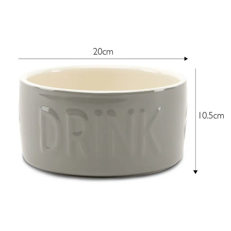 Scruffs 'DRINK' Bowl Grey-2