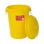 Gorilla Bin 80L Bin with Clip Lid Yellow