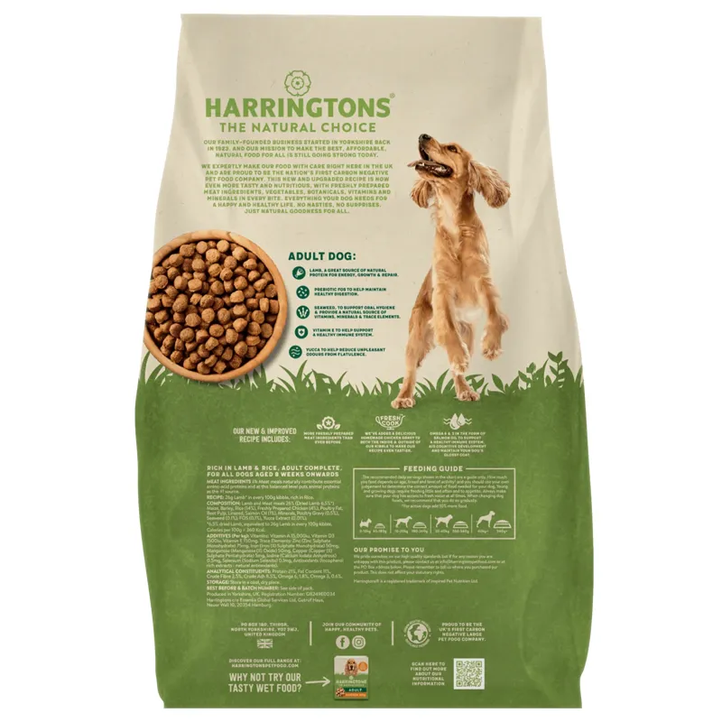 Harringtons Adult Dog Lamb and Rice 15kg-1